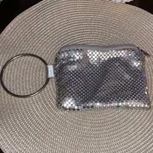 Silver Wristlet Purse